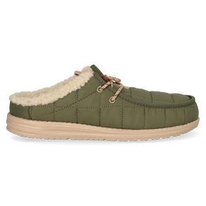 Wally Slip Camp Nylon Heren Instappers Burnt Olive/Sesame