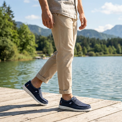 Wally Sport Mesh Heren Instappers Navy