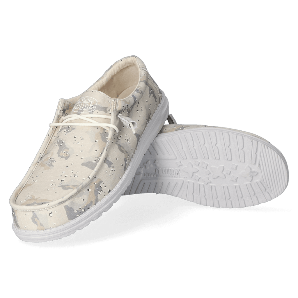 Wally Camouflage Heren Instappers Greyscale Desert Camo