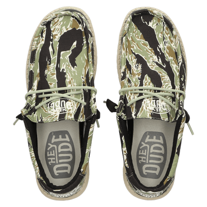 Wally Camouflage Heren Instappers Tiger Stripe Camo