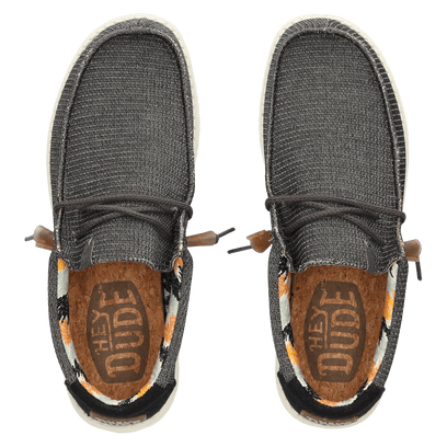 Wally Knit Heren Instappers Charcoal