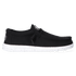 Wally Slub Canvas Heren Instappers Black