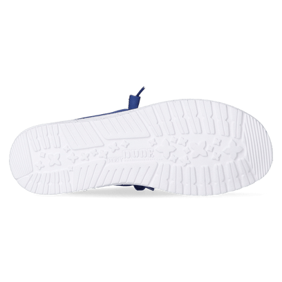 Wally Slub Canvas Heren Instappers True Blue