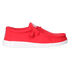 Wally Slub Canvas Heren Instappers Red