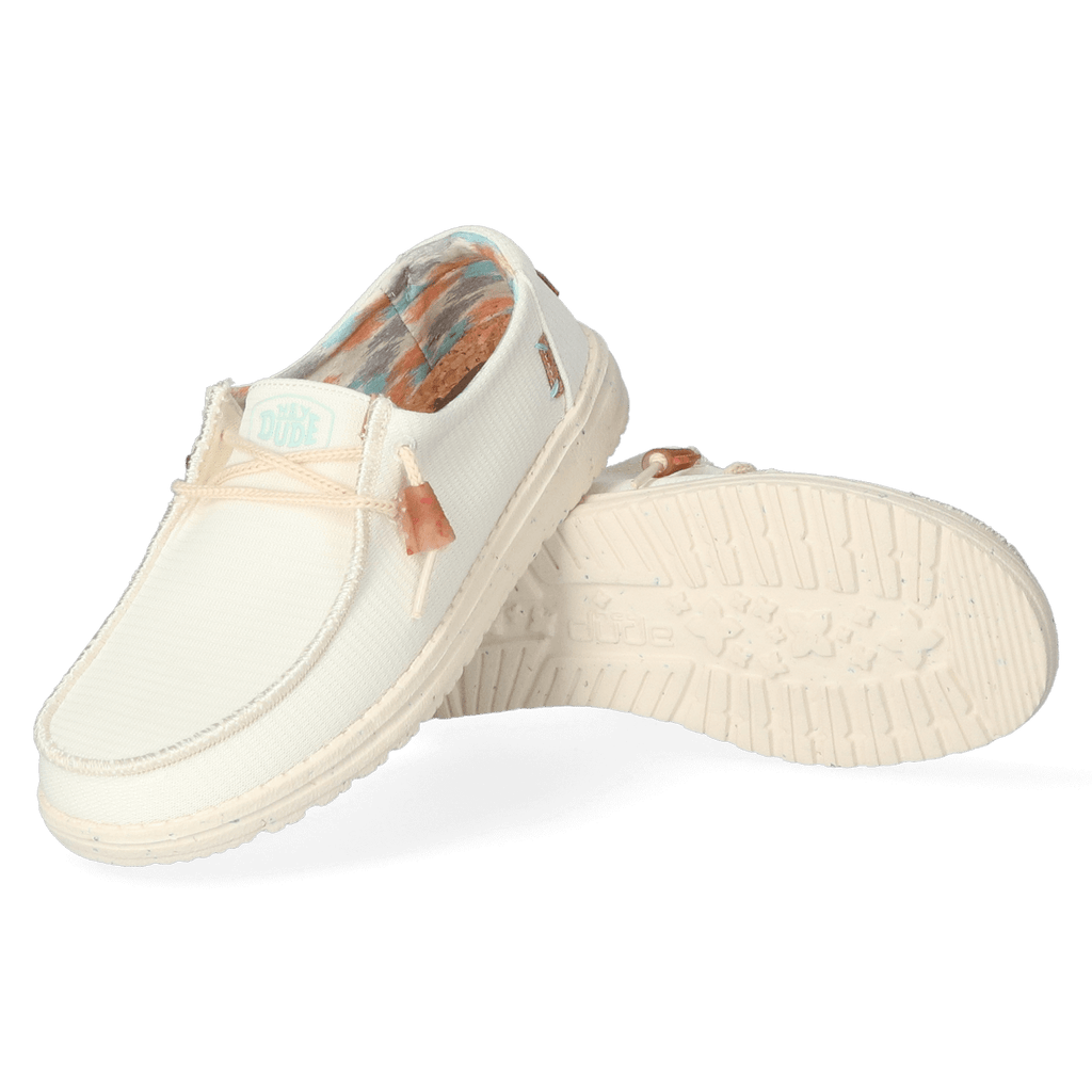 Wendy Knit Dames Instappers White