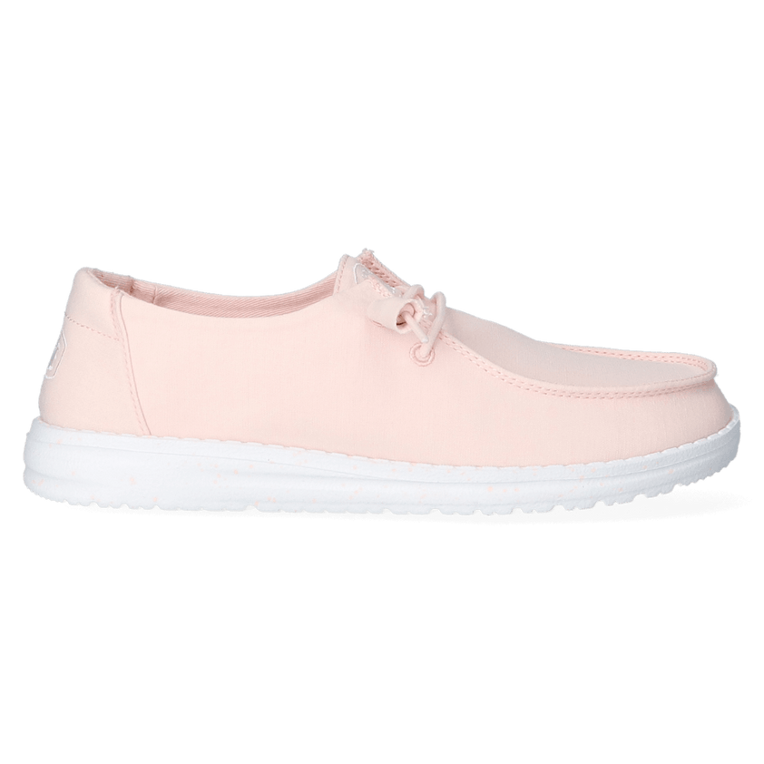 Wendy Slub Canvas Dames Instappers Pink