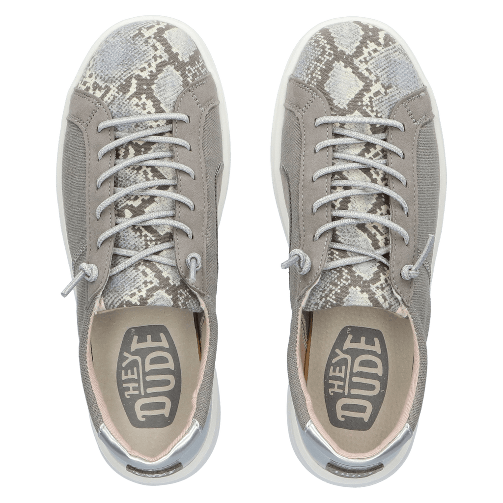 Karina Dames Sneakers Silver Python