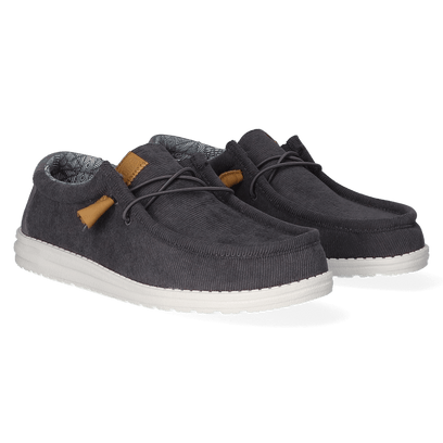 Wally Corduroy Heren Instappers Charcoal