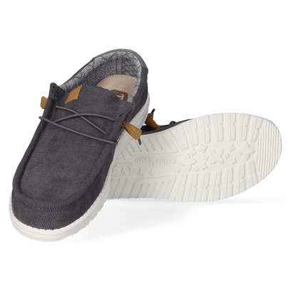Wally Corduroy Heren Instappers Charcoal