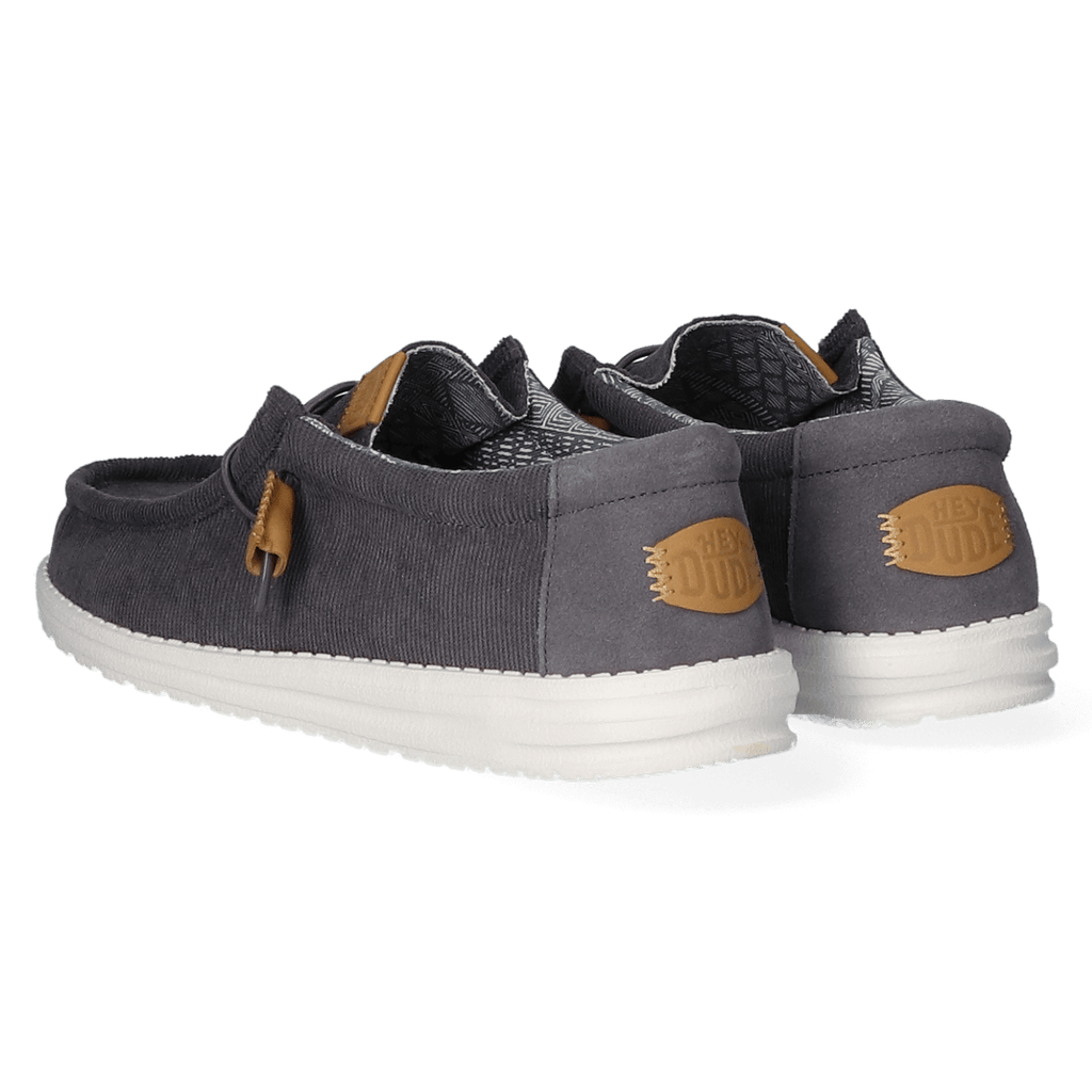Wally Corduroy Heren Instappers Charcoal