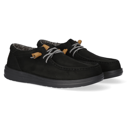 Wally Grip Craft Leather Heren Instappers Black