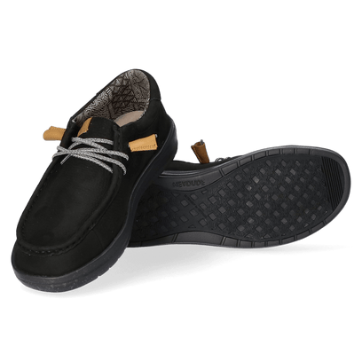 Wally Grip Craft Leather Heren Instappers Black
