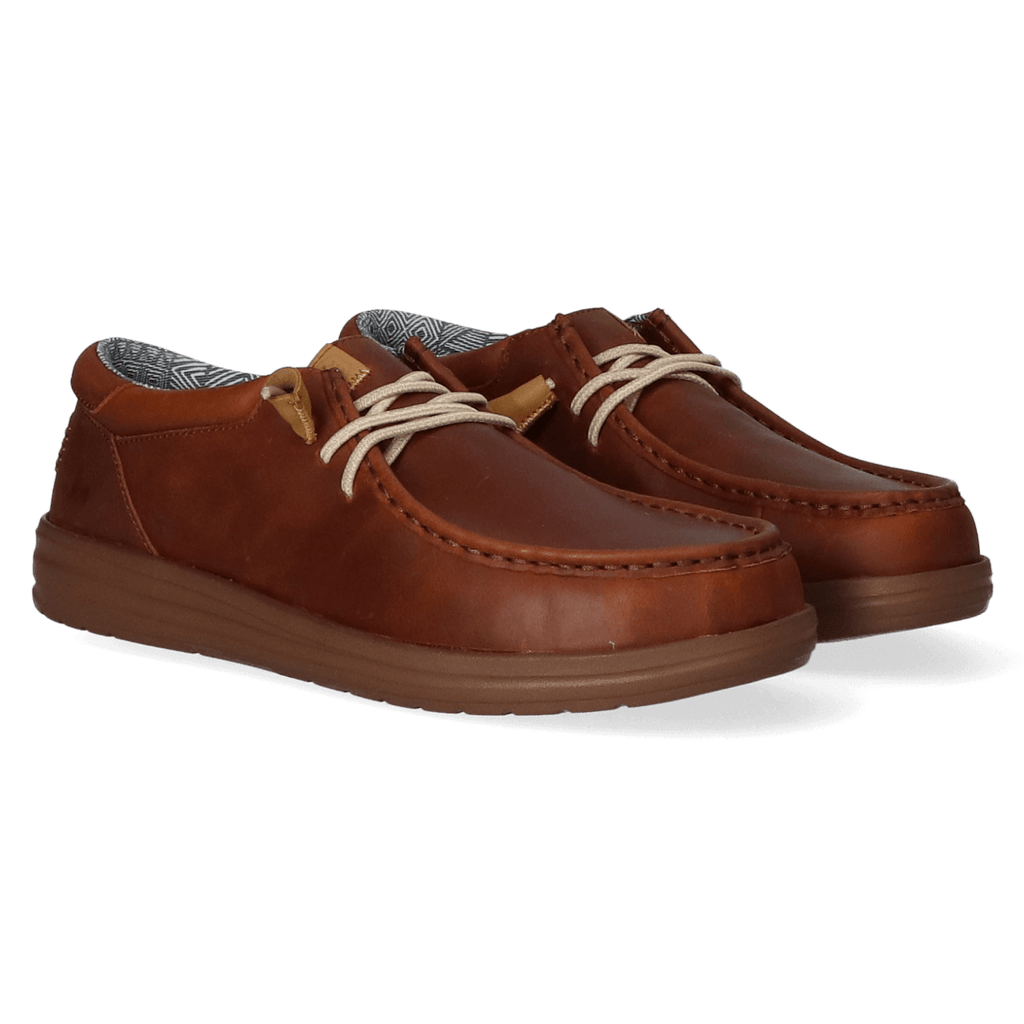 Wally Grip Craft Leather Heren Instappers Brown