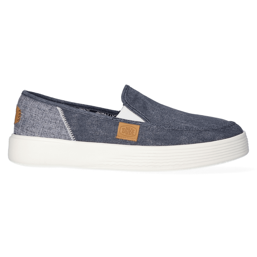 Sunapee Craft Linen Heren Instappers Navy