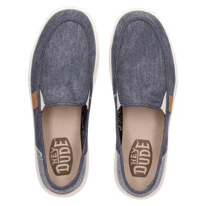 Sunapee Craft Linen Heren Instappers Navy