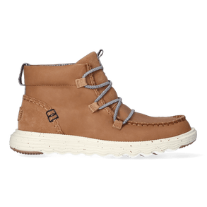 Reyes Leather Dames Boots Tobacco Brown