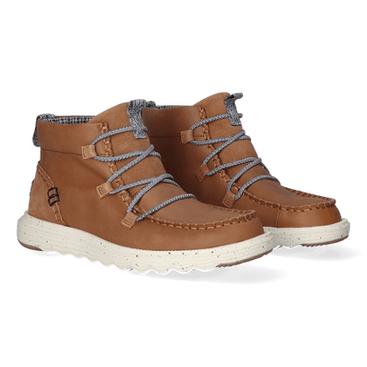 Reyes Leather Dames Boots Tobacco Brown