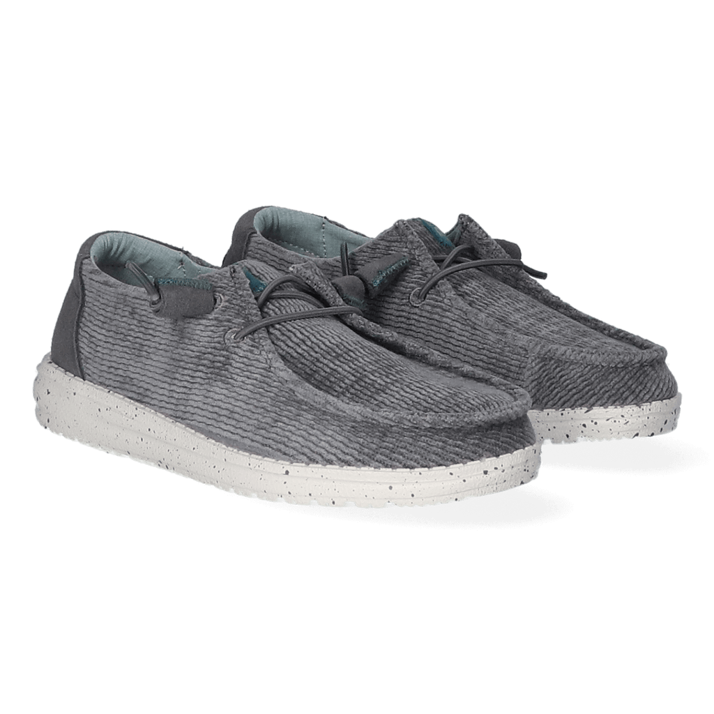 Wendy Wave Corduroy Dames Instappers Charcoal