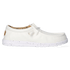 Wally Washed Canvas Heren Instapper White