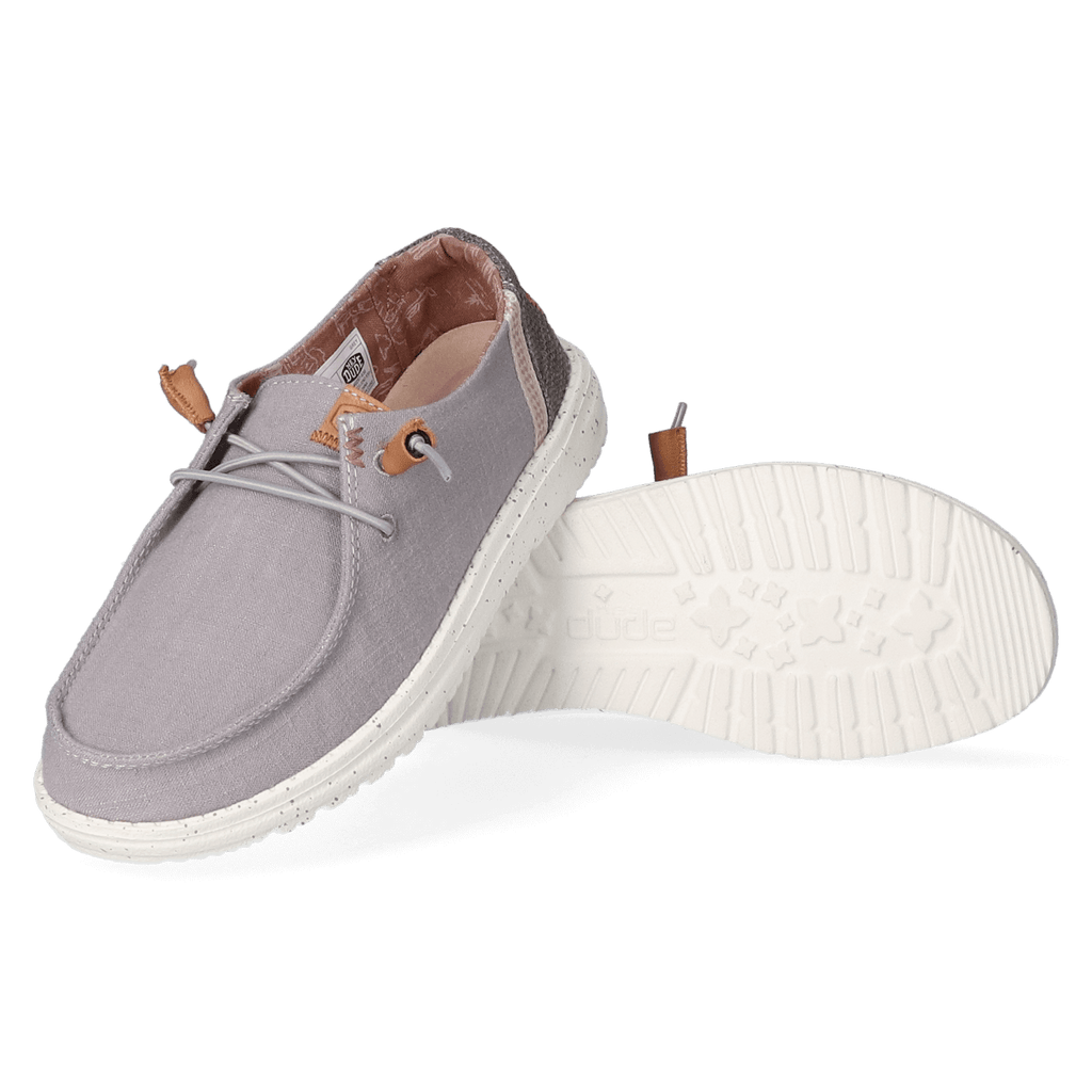Wendy Washed Canvas Dames Instapper Grey