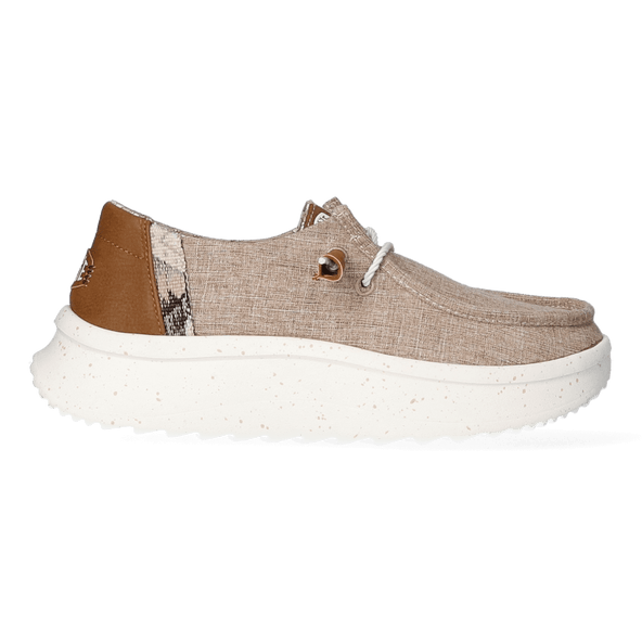 Wendy Peak Woven Dames Instappers Brown