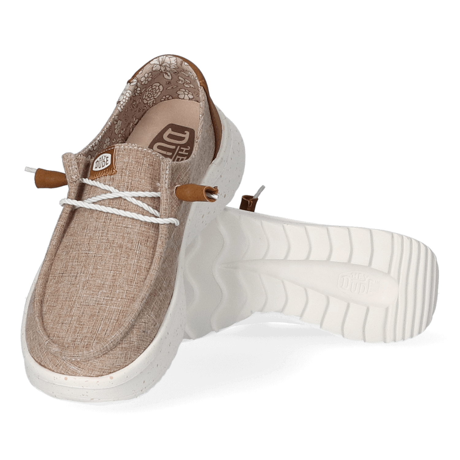 Wendy Peak Woven Dames Instappers Bruin HD40413 255 HEYDUDE