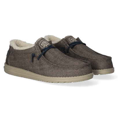 Wally Herringbone Heren Instappers Chocolate