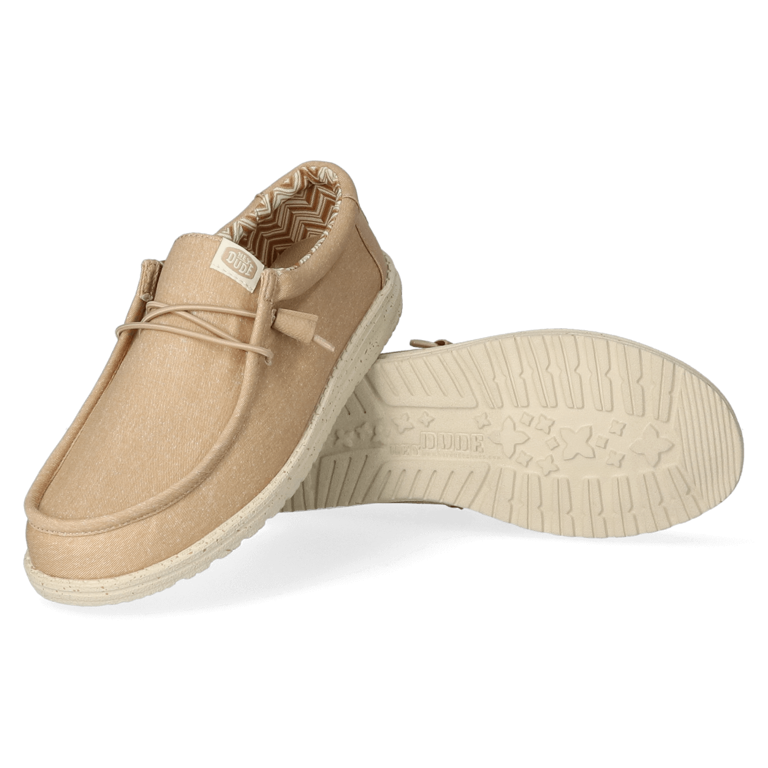 Wally Canvas Heren Instappers Tan 40