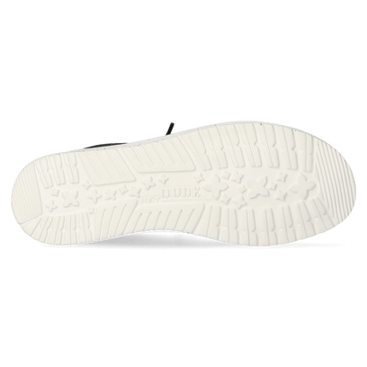 Wally Mid Canvas Heren Instappers Black/White