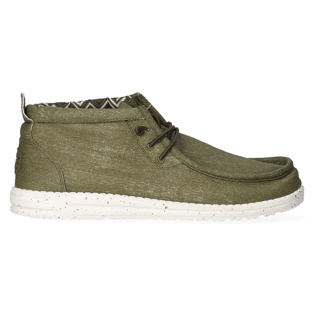 HEYDUDE Wally Canvas Heren Instappers Light Grey HEYDUDE Wally Canvas Heren Instappers Light Grey