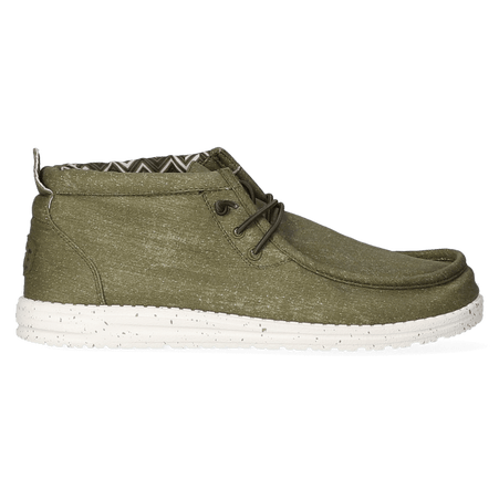 Wally Mid Canvas Heren Instappers Olive
