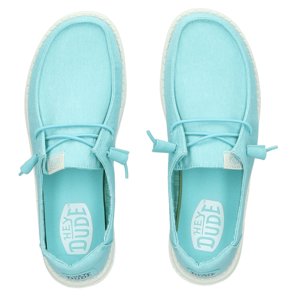 Wendy Canvas Dames Instappers Turquoise