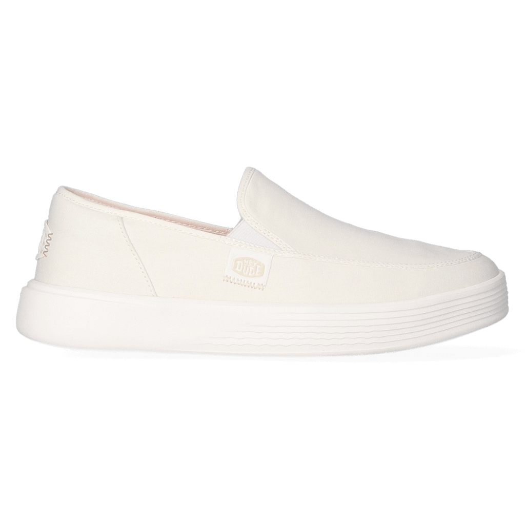 Sunapee Canvas Heren Instappers White/White