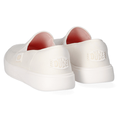 Sunapee Canvas Heren Instappers White/White
