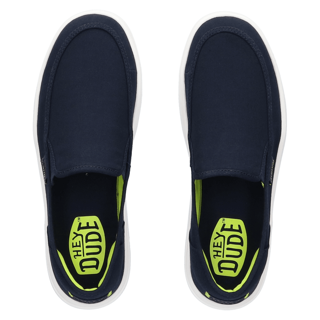 Sunapee Canvas Heren Instappers Navy/White